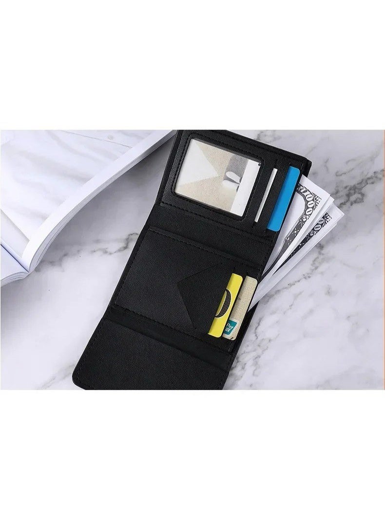 zoba Women's luxury wallet made of high-quality faux leather with an elegant pattern - gold metal clasp gives a touch of luxury - smart interior organization for cards, cash and bills (black color) - Image 3