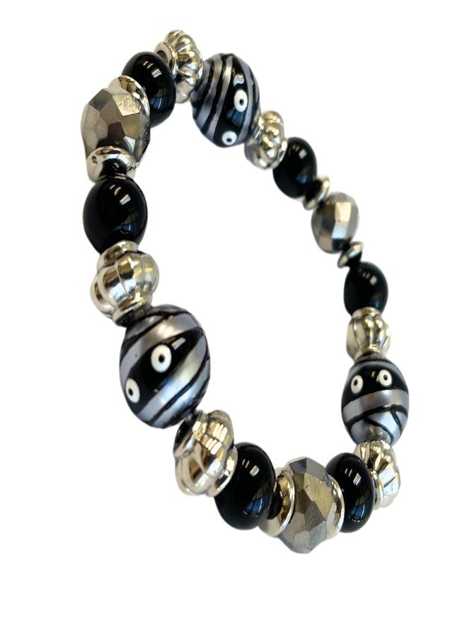 fiona Halloween Bracelet For Women, Trick Or Treat Bracelet, Spooky Jack O' Lantern Pumpkin Jewelry Gift 1 pc (Mummy) - Image 1