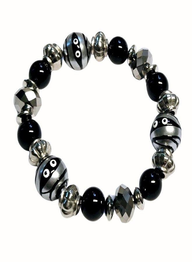fiona Halloween Bracelet For Women, Trick Or Treat Bracelet, Spooky Jack O' Lantern Pumpkin Jewelry Gift 1 pc (Mummy) - Image 5