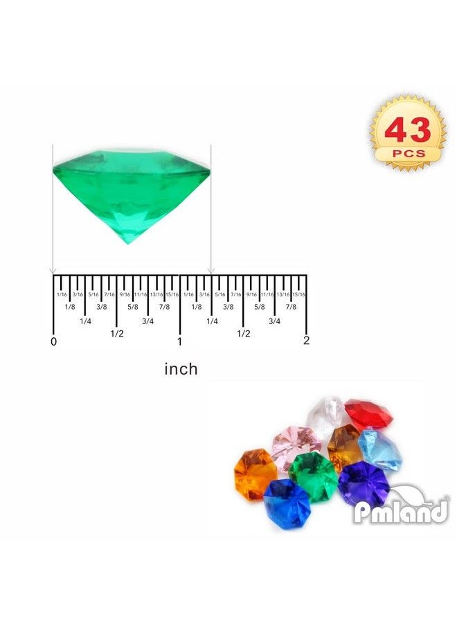 PMLAND جواهر وأحجار كريمة وترصيعات أكريليك مُخصصة للألماس الكبير 40+ قطعة بألوان متنوعة  - Image 3