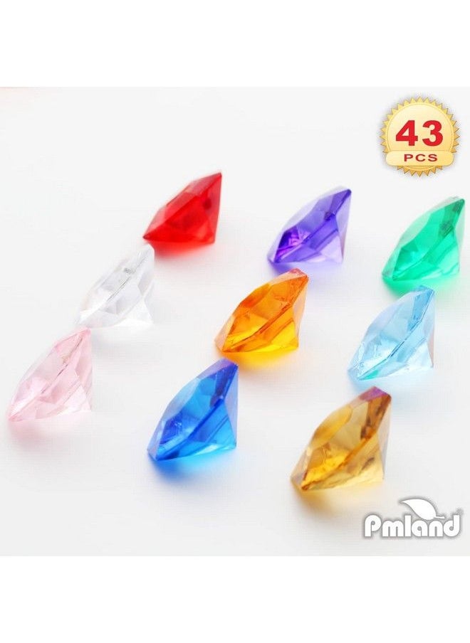 PMLAND جواهر وأحجار كريمة وترصيعات أكريليك مُخصصة للألماس الكبير 40+ قطعة بألوان متنوعة  - Image 5