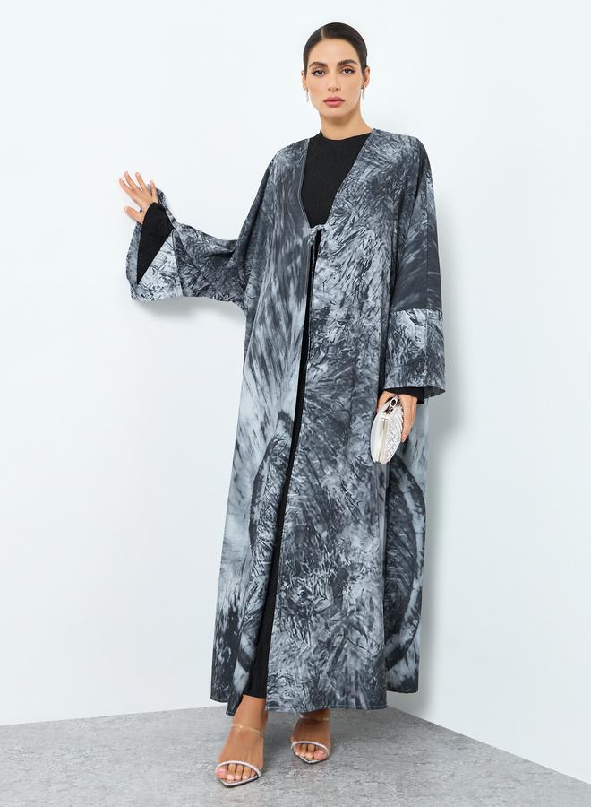 Take Two Women Graphic Printed Long Sleeve Abaya - Image 1