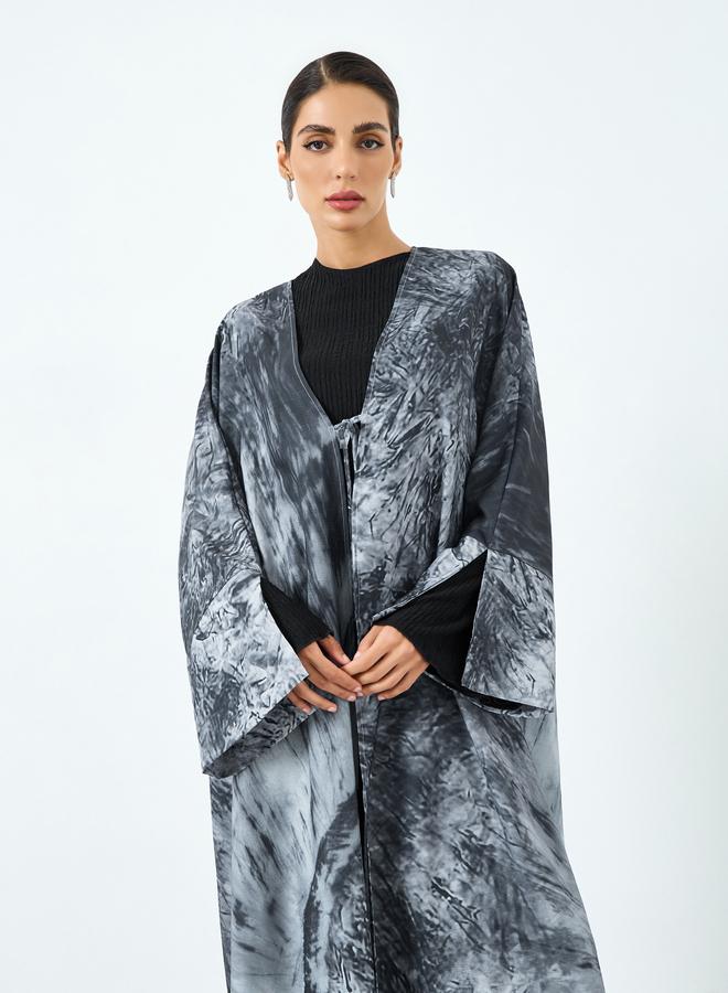 Take Two Women Graphic Printed Long Sleeve Abaya - Image 2