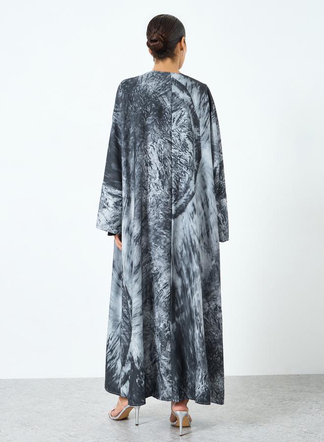 Take Two Women Graphic Printed Long Sleeve Abaya - Image 4