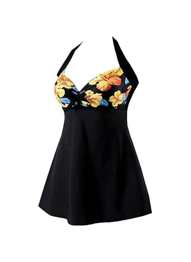 Generic - Women's Plus Size Swimsuit One Piece Swim Dress with Skirt Tummy Control Swimwear - Image 1