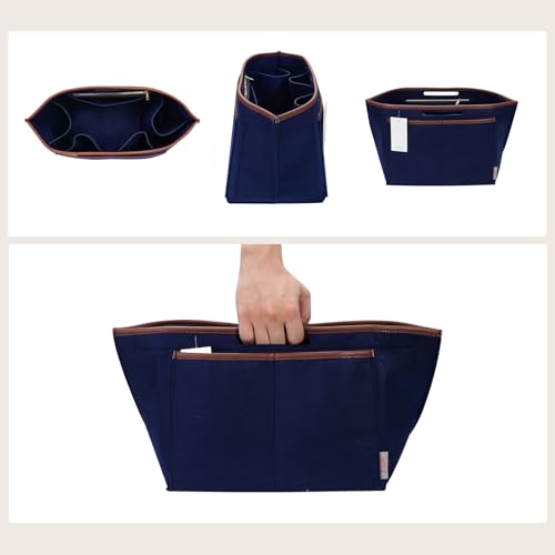 ZTUJO Premium Felt LongChamp Organizer Insert, Compatible with Longchamp Le Pliage Energy, Shoulder Bag, Top Handle, Xtra (Navy Blue, Medium) - Image 2