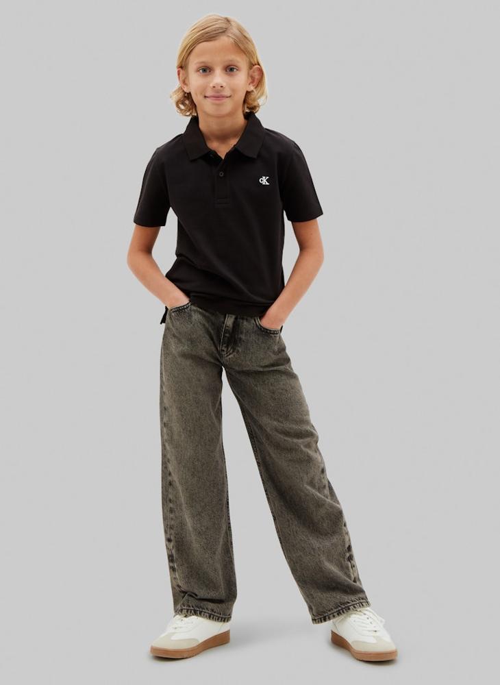 Calvin Klein Jeans Logo Embroidery Polo Shirt - Image 3