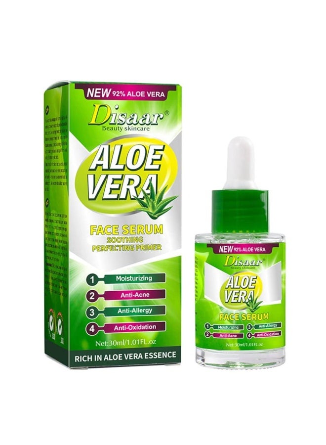 Aloe Vera Essence Face Serum Soothing Anti-Acne Anti-Allergy Anti-Oxidation Minimize Pores 30 ml