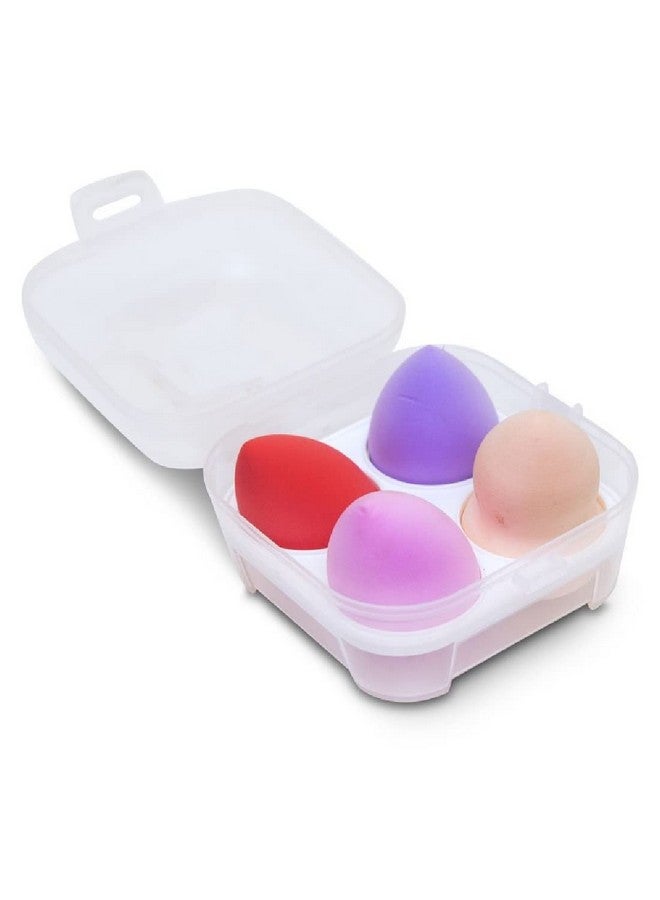 أدبيني اسفنجات مكياج لكريم الأساس - مجموعة اسفنجة مكياج للمزج - مجموعة بيوتي بلندر مكونة من 4 قطع + حامل علبة البيض - خالية من العيوب للكريم والبودرة والسوائل/متنوعة - Image 1