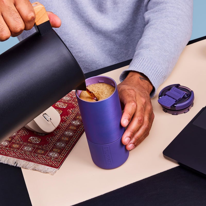 BrÃ¼Mate Strova 18oz 100% Leakproof Insulated Coffee Mug | Ceramic-Lined Interior | Built-In Silicone Sleeve for Travel | Locking Flip Lid (Dune) - Image 4
