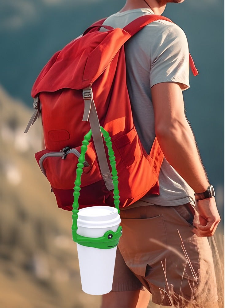 Silicone Water Bottle Sling Compatible with Stanley Water Cup Accessories Water Bottle Holder with Strap Fits Most Diameter of 7cm Water Bottles  - Image 3