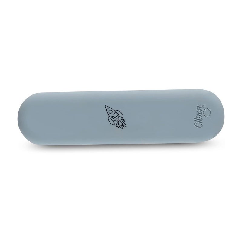 Citron Kids Stainless Steel Cutlery Set with Silicone Case - Dusty Blue | Spoon, Fork & Knife Travel Utensil Set | BPA-Free Portable Flatware for Kids 3+ Years - Image 3
