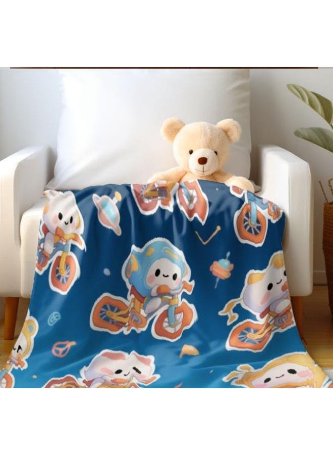 general Baby and children's cartoon flannel thin blanket (warm and comfortable, suitable for sleep, game use) 70cm*100cm - Image 1