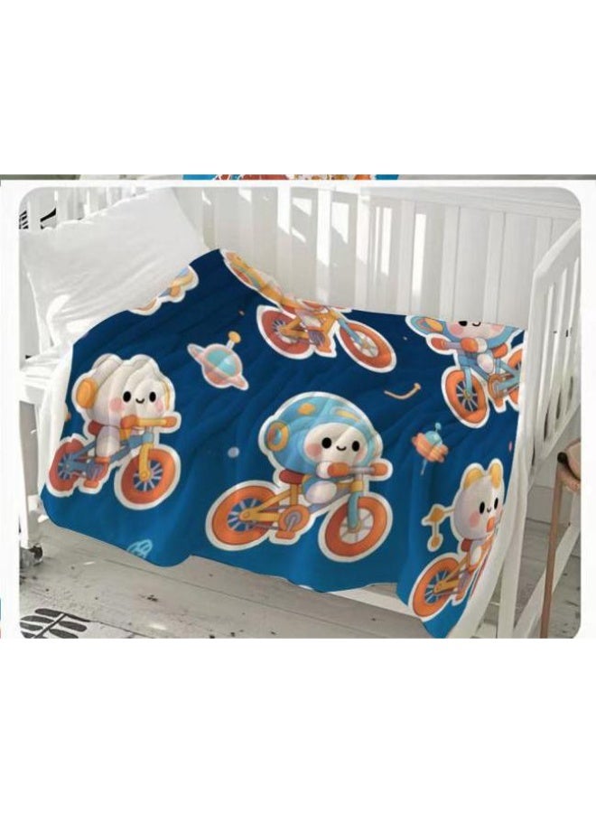 general Baby and children's cartoon flannel thin blanket (warm and comfortable, suitable for sleep, game use) 70cm*100cm - Image 2