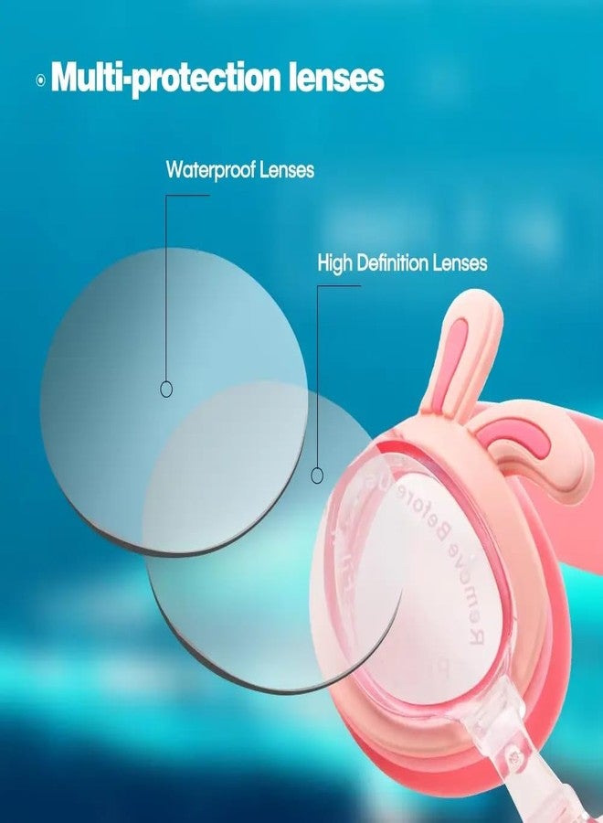 LIL PLANET Swimming Cap with Swim Goggles and Storage Bag for Kids (Combo) (Age 3-12), Silicone Waterproof Swimming and Bathing Caps for Long and Short Hair Girls Boys (Pink) - Image 3