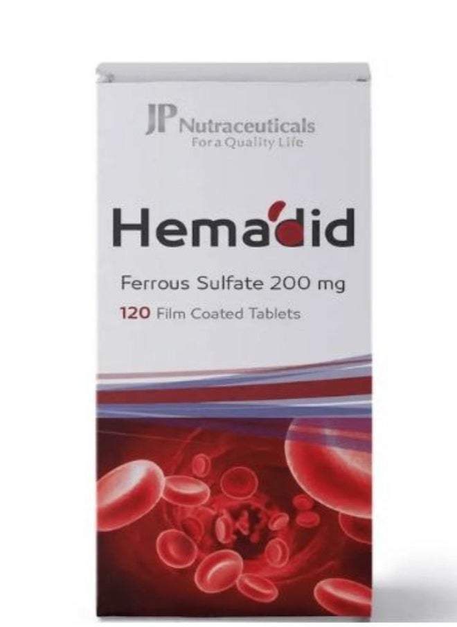 JP Neutraceuticals Pack Of 2 JP Hemadid 200 Mg 120 Tablets  - Image 3