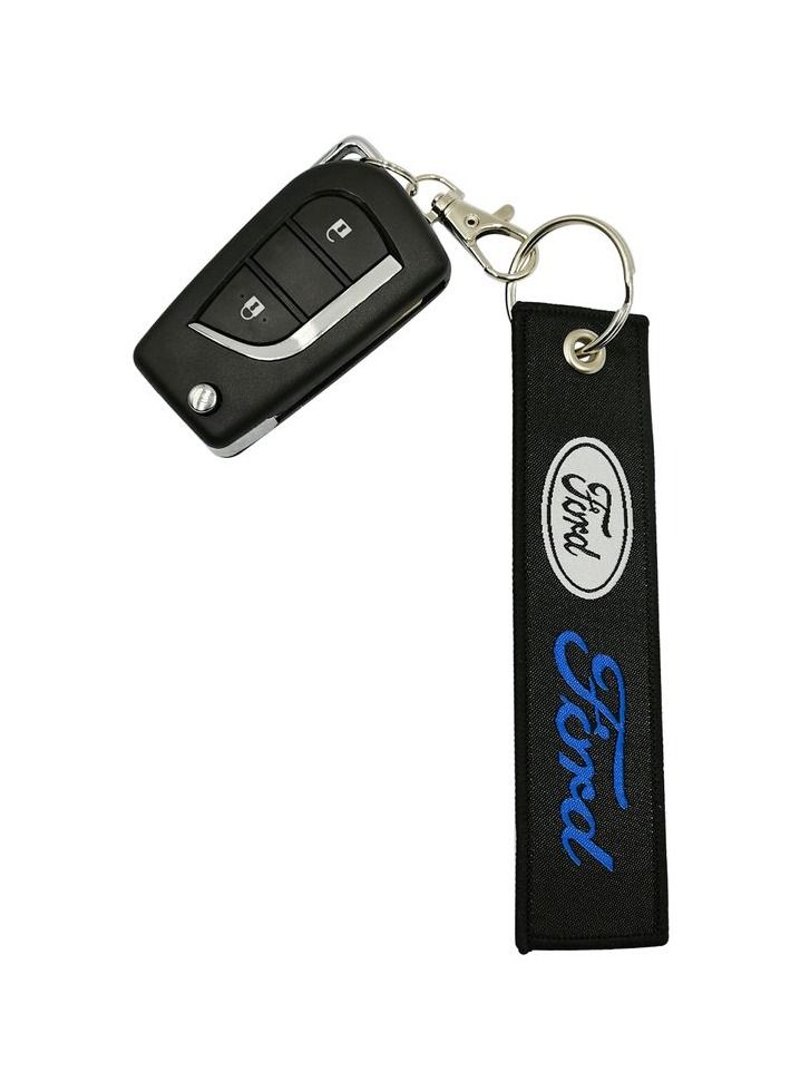 Ford F0RD Car Key Chain Home Keychain Premium Type Fabric Strap Keychain - Image 4