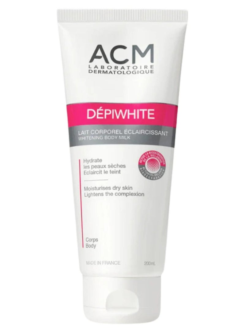 ACM Laboratoire dermatologique ACM Depiwhite Body Milk 200ml – Brightening & Moisturizing Lotion for Dark Spots, Uneven Skin Tone & Radiant Body Hydration - Image 1