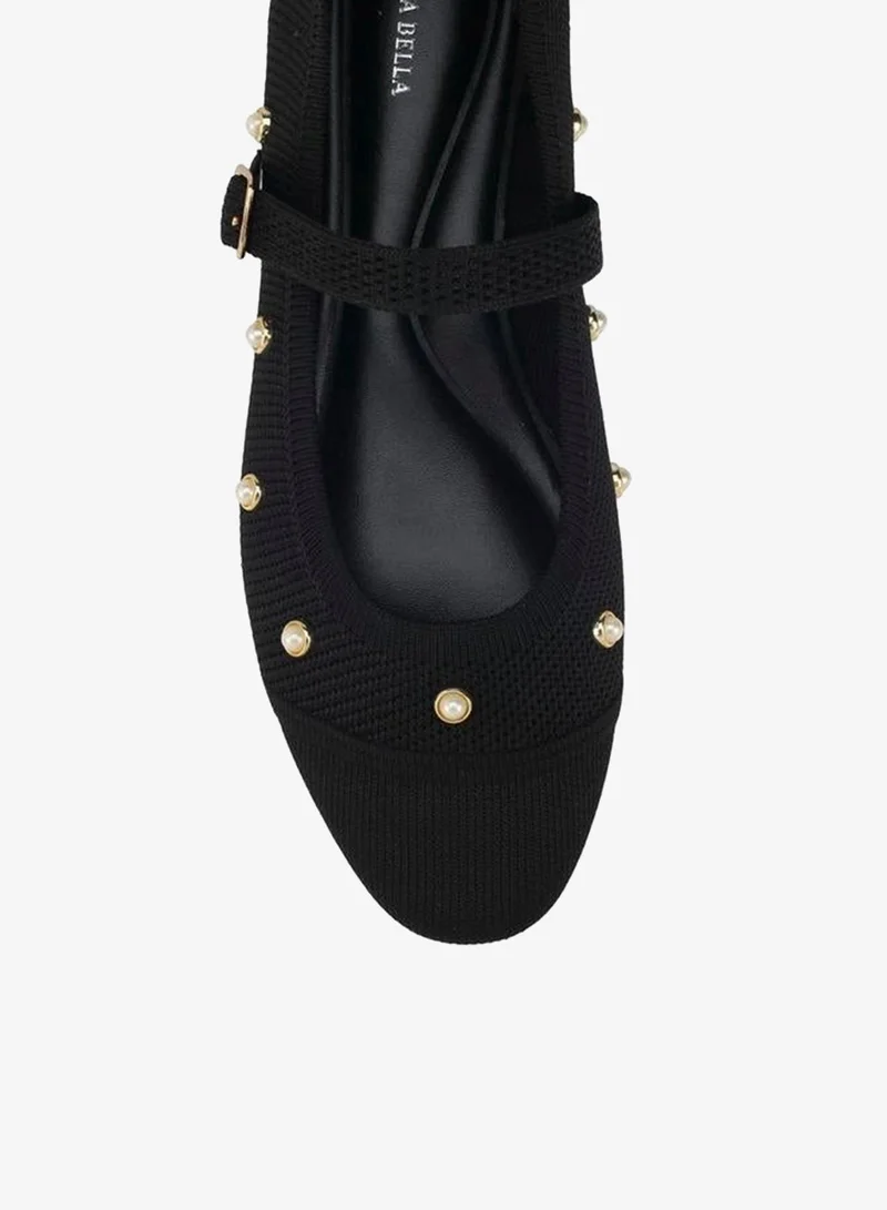 Flora Bella By Shoexpress BLACK Flora Bella Women Embellished Ballerina Shoes for Women | Best Price UAE