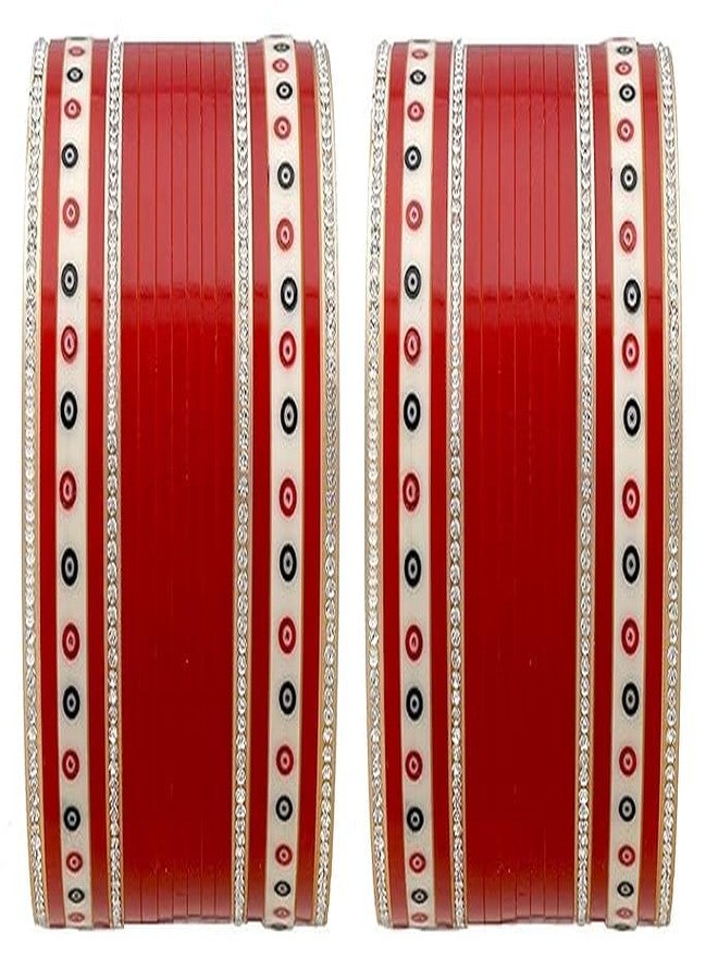 BANGLESKART Bridal Chura Wedding Red/Golden Chuda Set for Marriage for Girls and Women, Latest small Chooda Gives you Royal look., (2.10) - Image 2