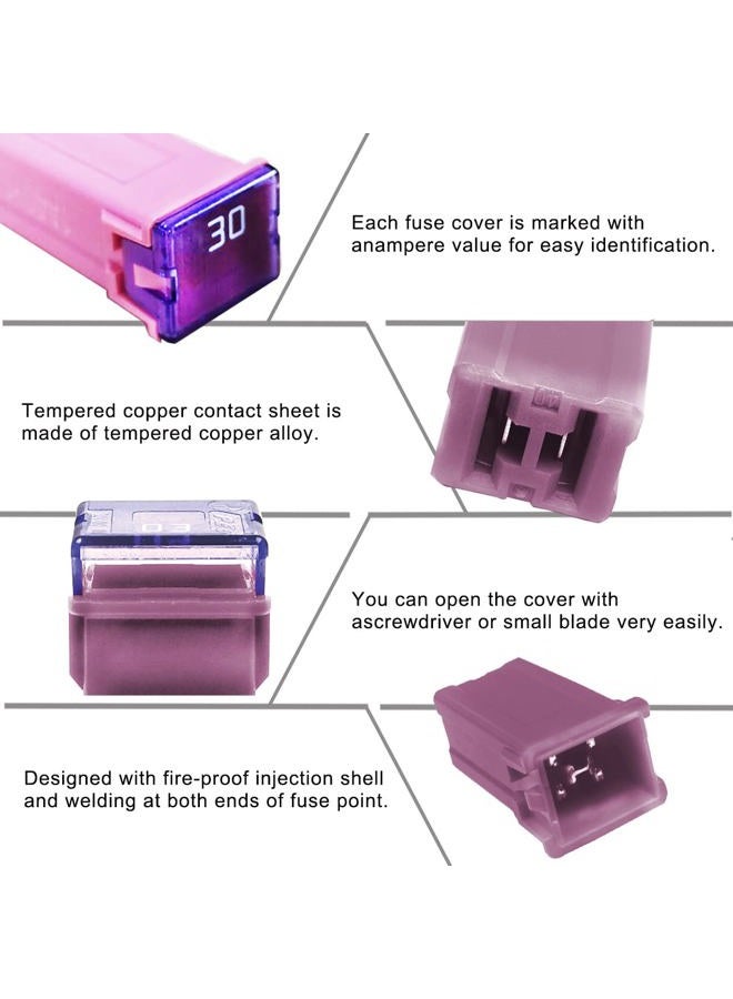 JOINAP 6 Pieces Tall Standard Fuses 30 amp JCase Box Shaped Fuse Compatible for Ford Chevy GM Nissan Toyota Pickup Trucks Cars SUV - Image 3