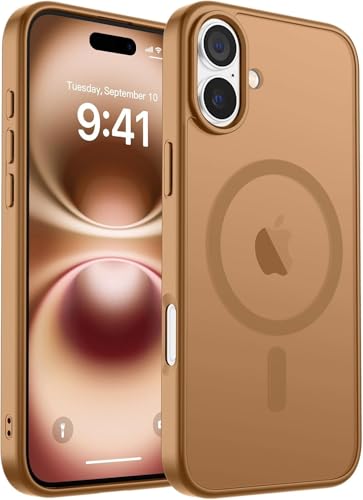 AIBEX Back Cover Case for iPhone 16 | Slim Case with Wireless Charging Support | Anti-Scratch, Shockproof, Anti-Fingerprint & Lightweight Military-Grade Protective Cover - Brown - Image 1