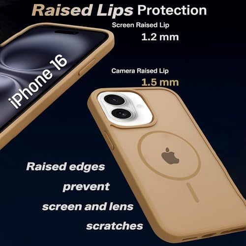 AIBEX Back Cover Case for iPhone 16 | Slim Case with Wireless Charging Support | Anti-Scratch, Shockproof, Anti-Fingerprint & Lightweight Military-Grade Protective Cover - Brown - Image 2