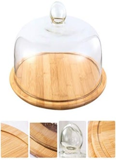 Healifty 1 Set Cake Stand Cover With Wooden Tray Large Glass Desert Cloche Plate Cake Cover Dome Round Display Cake Snack Serving Platter, 13Ho093J8Gcgf21Hxjh - pzsku/ZCF720387544526057B21Z/45/_/1716203528/184454ea-79db-43bd-8f89-d5b8f7c78e56