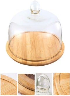 Healifty 1 Set Cake Stand Cover With Wooden Tray Large Glass Desert Cloche Plate Cake Cover Dome Round Display Cake Snack Serving Platter, 13Ho093J8Gcgf21Hxjh - pzsku/ZCF720387544526057B21Z/45/_/1716203535/9c88b368-c399-41d6-a70f-9df880504801