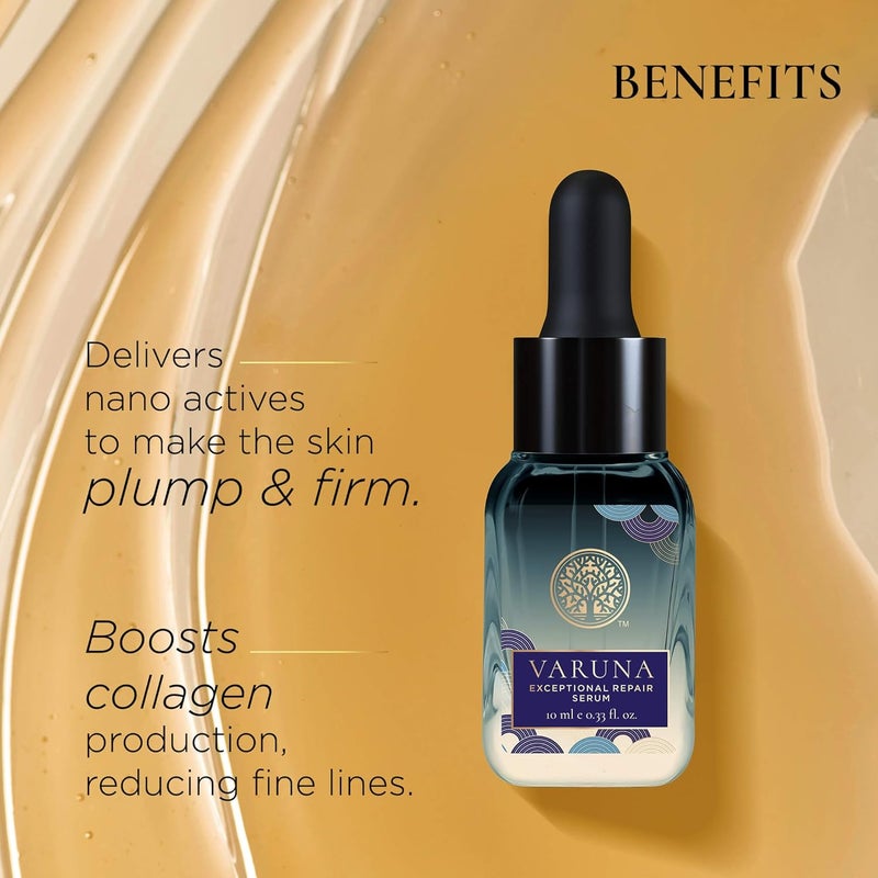 Forest Essentials سيروم الليل الاستثنائي لمكافحة الشيخوخة من فارونا يرطب ويعزز الكولاجين لبشرة أكثر تماسكًا ونعومة تكنولوجيا النانو المبتكرة الأعشاب المخمرة نتائج مثبتة سريريًا - Image 5