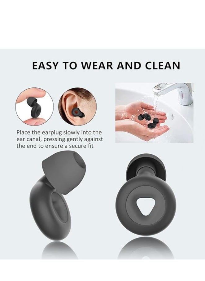 Generic - Noise Cancelling Ear Protection EarPlugs for Sleep, Concerts, Work, Study, Perfect Earplugs for Noise Reduction Black - Image 1