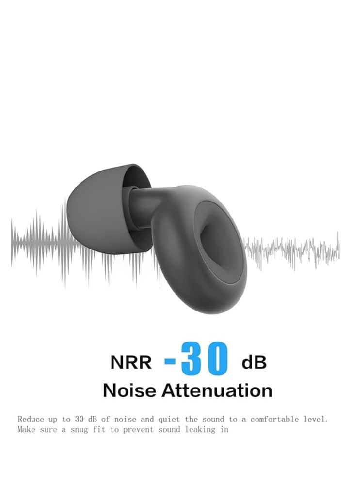 Generic - Noise Cancelling Ear Protection EarPlugs for Sleep, Concerts, Work, Study, Perfect Earplugs for Noise Reduction Black - Image 1