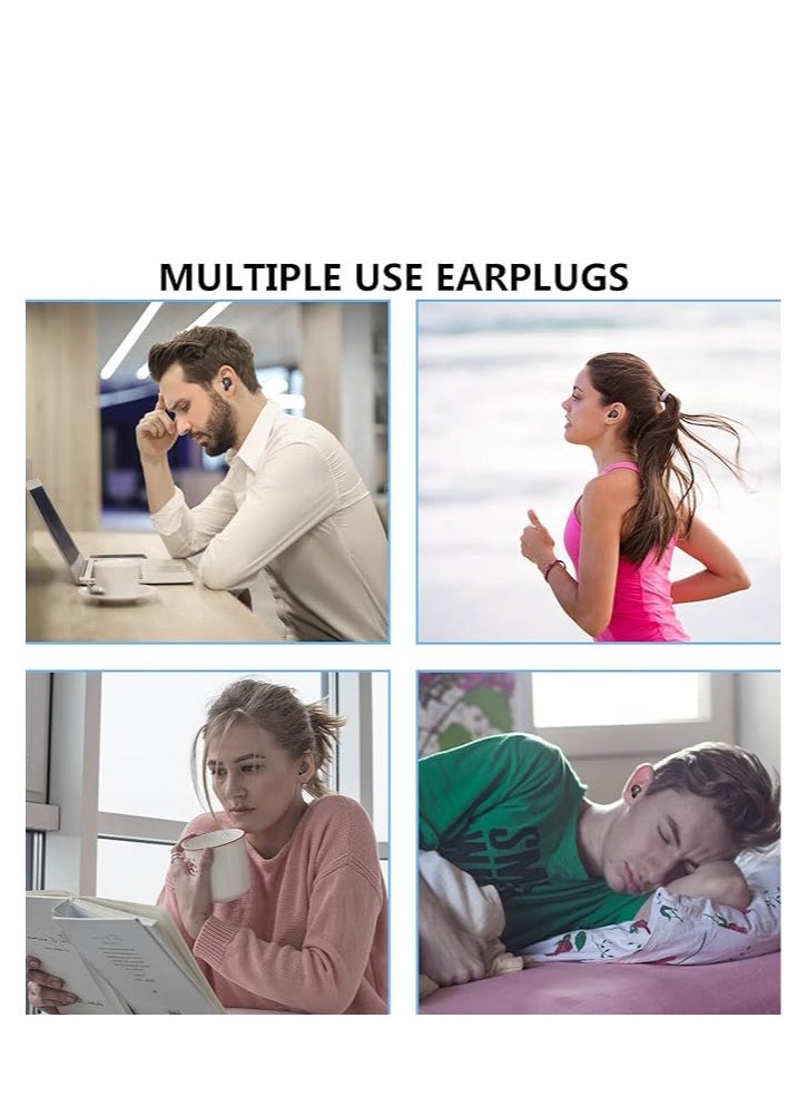 Generic - Noise Cancelling Ear Protection EarPlugs for Sleep, Concerts, Work, Study, Perfect Earplugs for Noise Reduction Black - Image 1