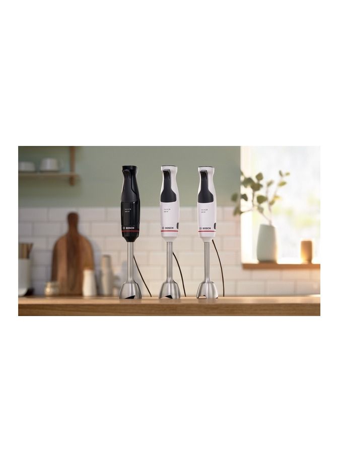 BOSCH Series 4, Hand blender, ErgoMaster, 800 W, White, Black grey MSM4W420 multicolour - Image 2