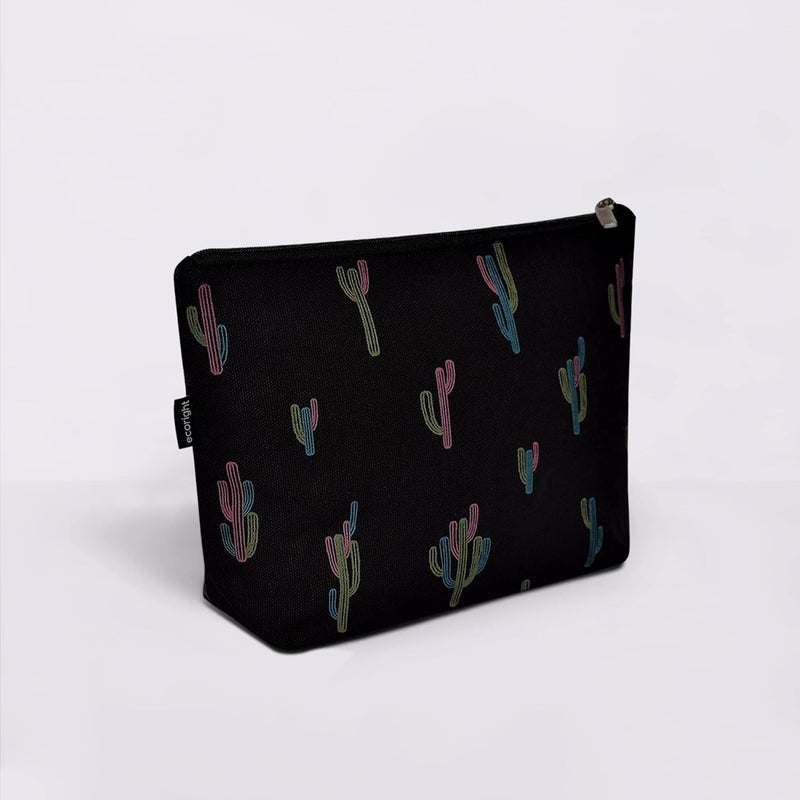 Ecoright Makeup Pouch for Girls, Canvas Cosmetic Pouch for Women, Small Pouches for Women with Waterproof Recycled Lining - Image 2