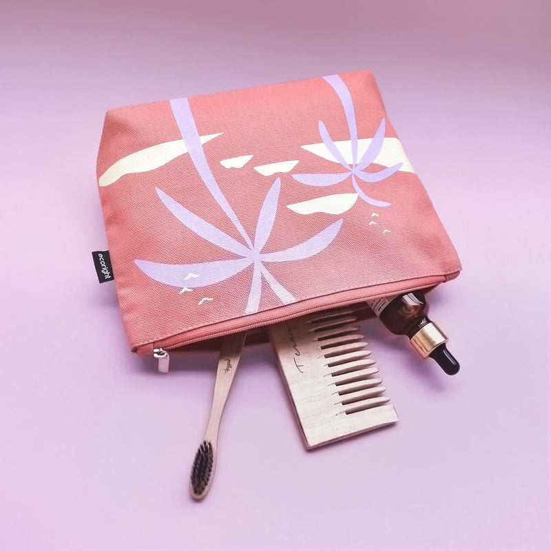 Ecoright Makeup Pouch for Girls, Canvas Cosmetic Pouch for Women, Small Pouches for Women with Waterproof Recycled Lining - Image 4