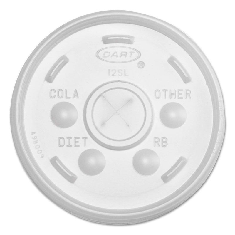 Translucent Straw Slotted Lid 1000 Per Case