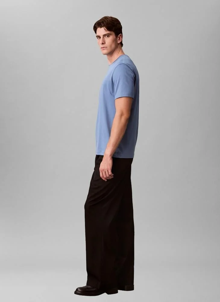 Calvin Klein Dusty Sailor Blue Pima Cotton T-shirt for Men | Best Price UAE