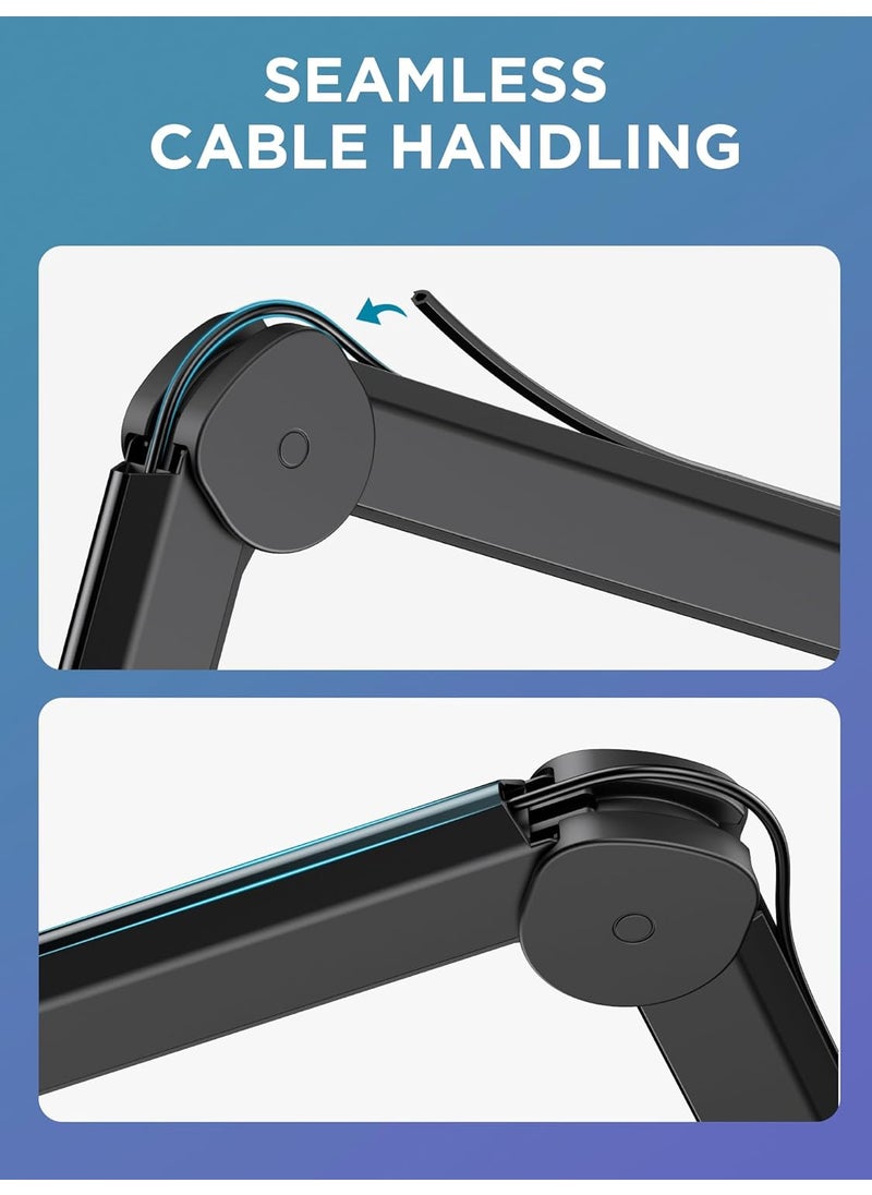 InnoGear InnoGear Mic Boom Arm Microphone Stand with Cable Management Channels Height Riser for Blue Yeti FIFINE AM8 K669B HyperX QuadCast S SoloCast AT2020 Shure SM7B MV7 and Other Mics  - Image 2