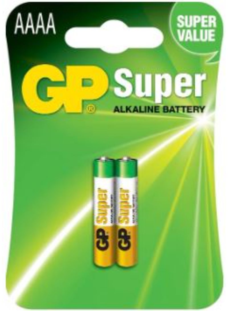 GP Super Alkaline AAAA (25A) card of 2