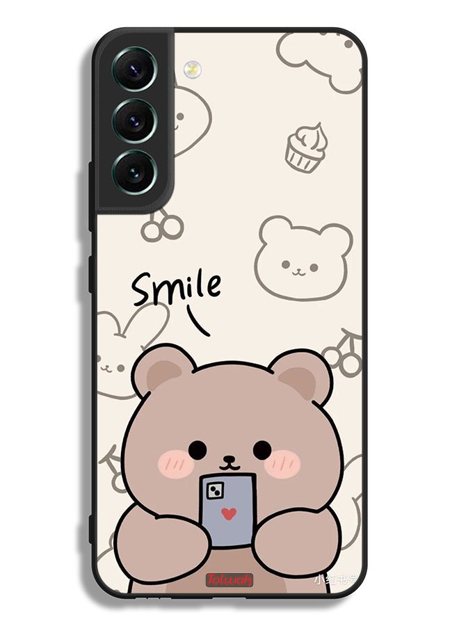 Tolwak Samsung Galaxy S22 Plus 5G Protective Case Cover Smile Bear Art - Image 3