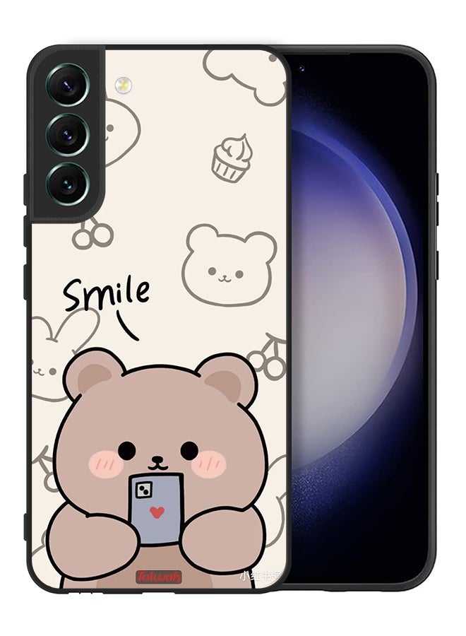 Tolwak Samsung Galaxy S22 Plus 5G Protective Case Cover Smile Bear Art - Image 2