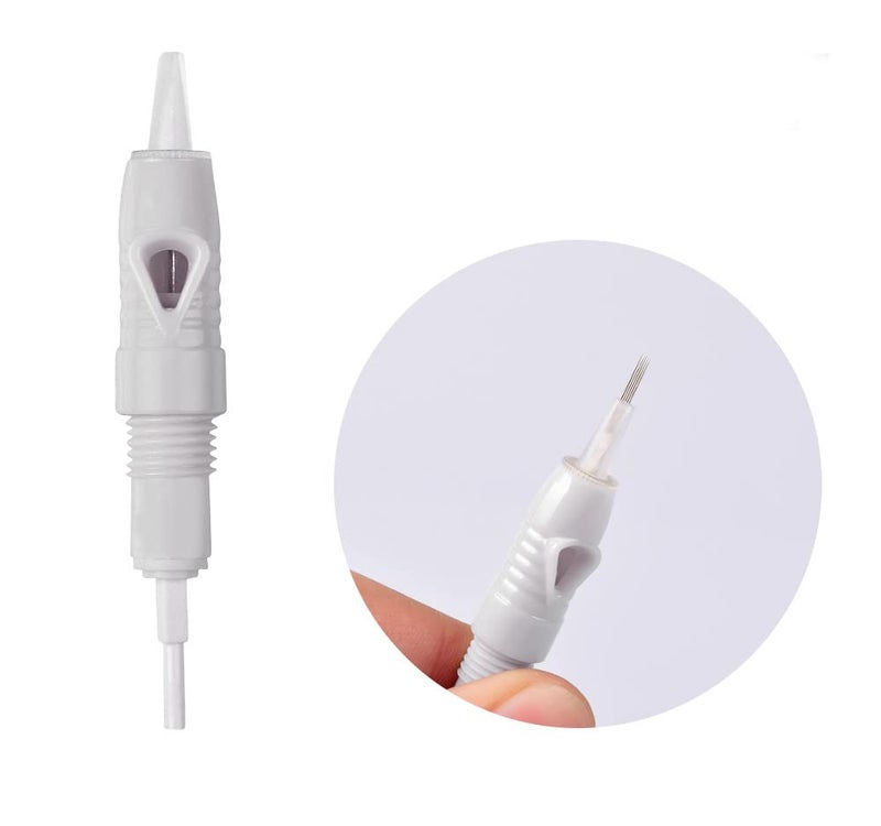 Axteno Charmant Liberty Tattoo Cartridge Needles 8mm Semi Permanent Makeup Microblading Needles for Eyebrow, Eyeliner Lips for D1R 1R 3R 5R 5F 7F 1P 3P 5P 7P Tattoo Machine Needles (Pack of 5, 1P) - Image 2