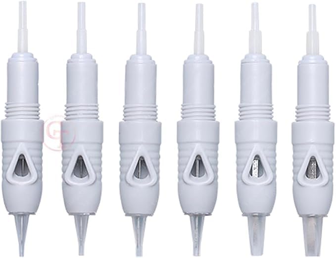 Axteno Charmant Liberty Tattoo Cartridge Needles 8mm Semi Permanent Makeup Microblading Needles for Eyebrow, Eyeliner Lips for D1R 1R 3R 5R 5F 7F 1P 3P 5P 7P Tattoo Machine Needles (Pack of 5, 1P) - Image 1