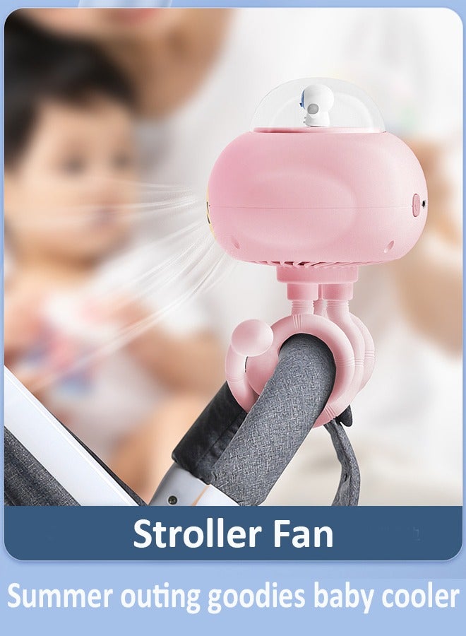 Aissiora Stroller Fan Clip On Baby Rechargeable Portable Fan Battery Operated Fan Mini Handheld Personal Fan USB Car Seat Small Fan for Desk Stroller Accessories Crib Car Rides  - Image 5