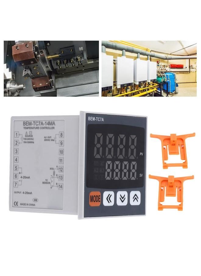 Arabest - PID Temperature Controller 72x72mm Digital Display Intelligent Thermostat AC 100‑240V - Image 1