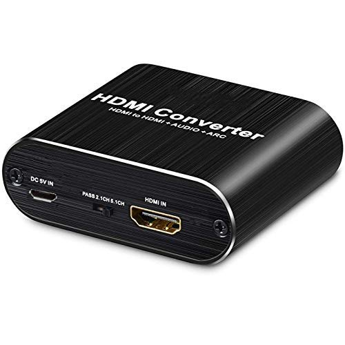 Tobo 4K Audio Extractor Splitter - ARC HDMI to RCA Converter with Optical TOSLINK SPDIF 3.5mm (Black TD-513H) - Image 1