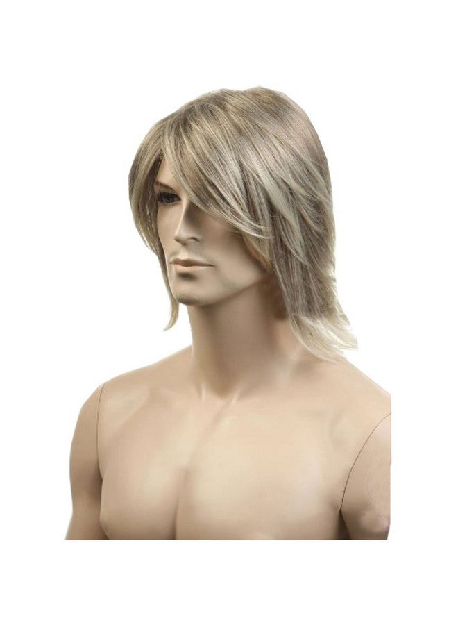 KOLIGHT European Usa Hot Men Wigs Short Flaxen Gold Color Men Natural Looking Hair Wig - Image 2