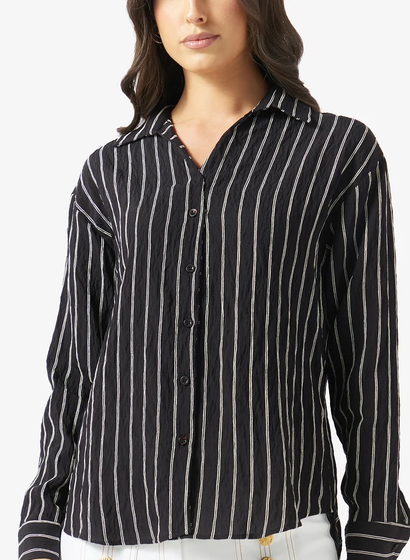 Fyor  Striped Button-Down Shirt for Women | Best Price UAE