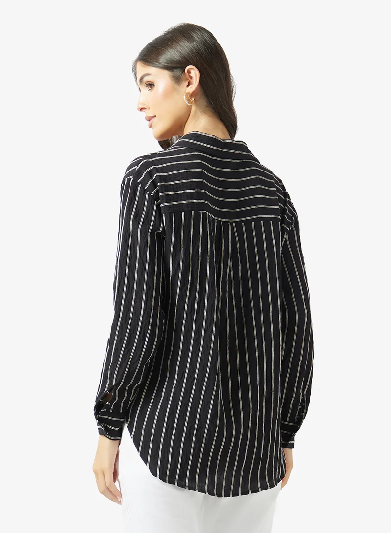 Fyor  Striped Button-Down Shirt for Women | Best Price UAE